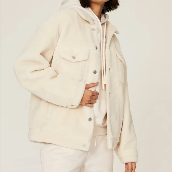 Anine Bing Rory Faux Sherpa Jacket Medium - Picture 2 of 14